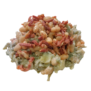 Snijbonen stamppot met spekjes